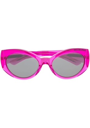 Balenciaga Eyewear debossed-logo cat-eye sunglasses - Pink