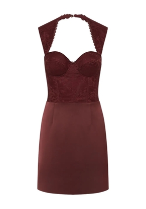 Rebecca Vallance Avalon lace-bodice mini dress - Red