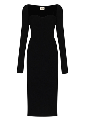 KHAITE Beth ribbed-knit dress - Black
