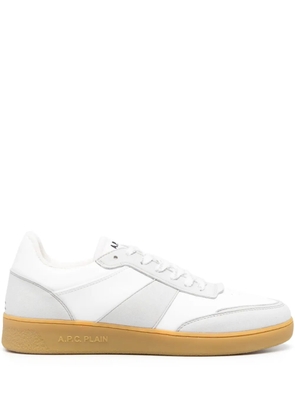 A.P.C. logo-print lace-up sneakers - White
