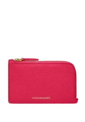MAISON de SABRÉ zip leather card holder - Pink