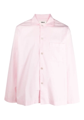 TEKLA cotton poplin pajama shirt - Pink