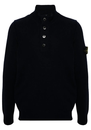 Stone Island Compass-badge wool blend jumper - Blue