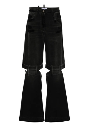 The Attico Lunghi high-rise wide-leg jeans - Black