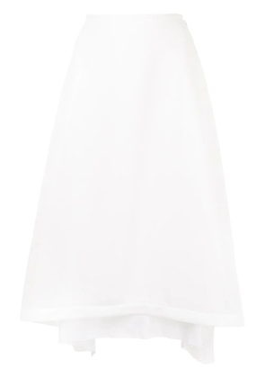 sulvam jersey knit flared skirt - White