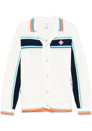 Casablanca crochet tennis shacket - White
