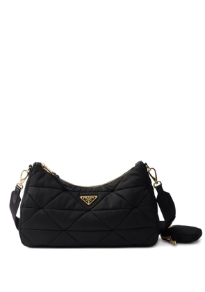 Prada padded logo shoulder bag - Black