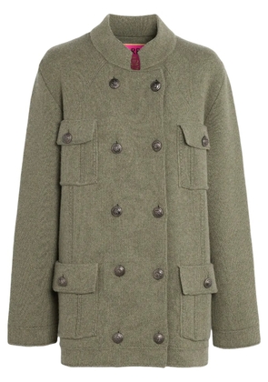 Barrie double-breasted military coat - Green