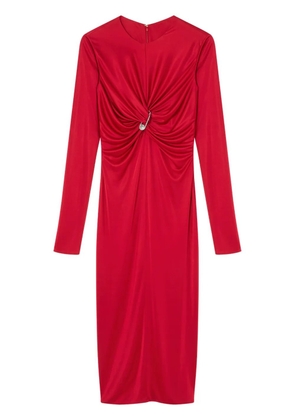Versace Safety Pin gathered midi dress