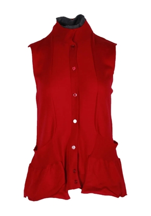Marni Pre-Owned mock-neck buttoned vest - Red