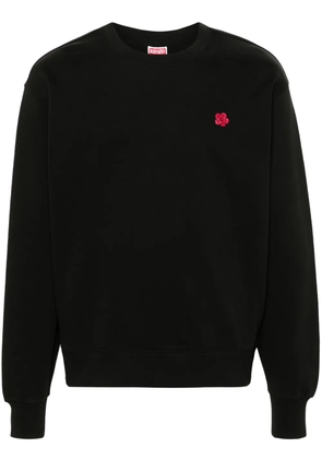 Kenzo Boke Flower-patch cotton sweatshirt - Black