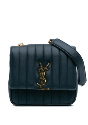 Saint Laurent Pre-Owned 2018 Medium Lambskin Monogram Vicky Chain Bag crossbody bag - Blue