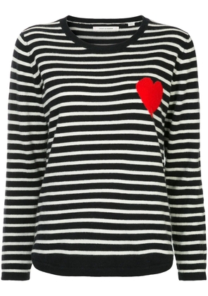 Chinti & Parker Breton stripe heart jumper - Blue
