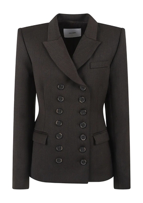 Alex Perry double-breasted wool blazer - Brown