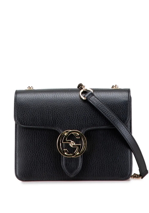 Gucci Pre-Owned 2000-2015 Small Dollar Calfskin Interlocking G crossbody bag - Black