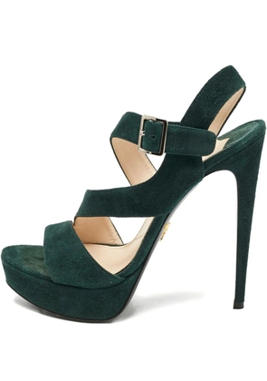 Prada Pre-Owned 135mm suede sandals - Green