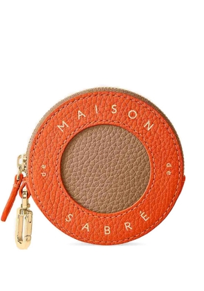 MAISON de SABRÉ zip round leather coin purse - Orange