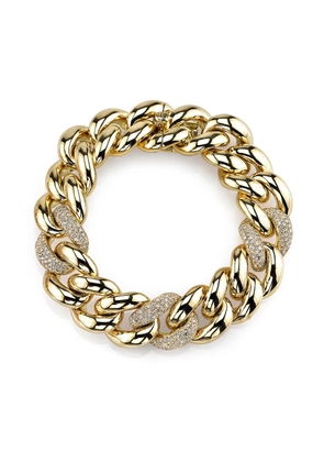 SHAY 18kt yellow gold diamond triple pave jumbo link bracelet