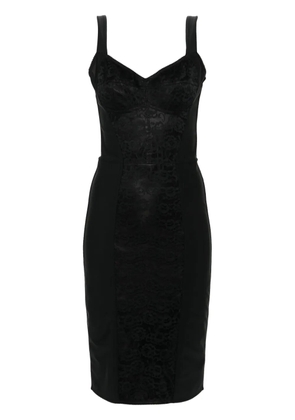 Dolce & Gabbana floral-lace detail dress - Black