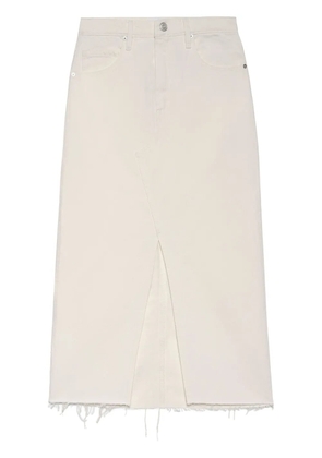FRAME The Midaxi denim midi skirt - Neutrals