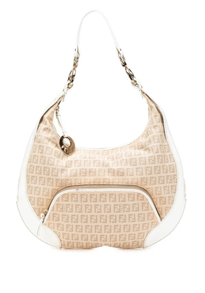 Fendi Pre-Owned 2000-2010 Zucchino Canvas Chef Pocket hobo bag - Brown