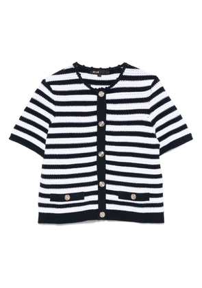 Maje cropped crochet cardigan - White