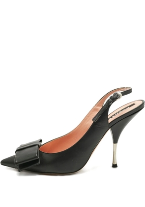 Rochas leather bow-detail slingback pumps - Black
