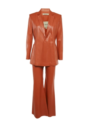Lili Blanc vintage artificial leather pants suit - Orange