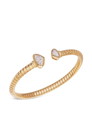 MARINA B 18K yellow gold Trisolina Castanga diamond bangle bracelet