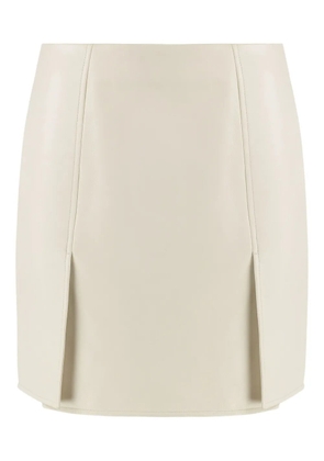 Tod's leather mini skirt - White