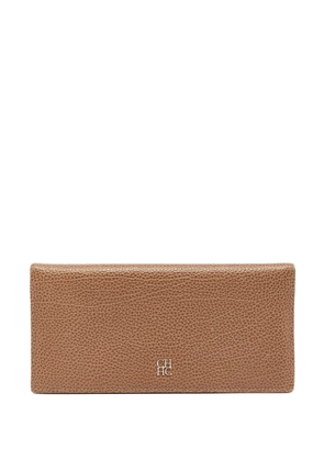 Carolina Herrera Vintage pre-owned CH leather grain wallet - Brown