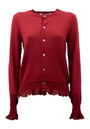 Comme Des Garçons ruffled cardigan - Red