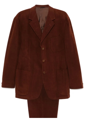 Romeo Gigli Pre-Owned 1990s cotton suit - Brown