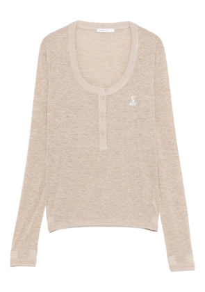Patrizia Pepe logo-detail sweater - Neutrals