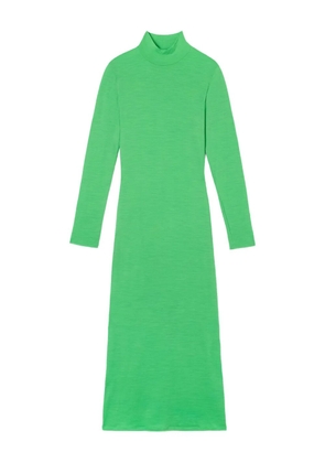 Sunnei high-neck long-sleeves midi dress - Green