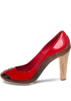 Celine Pre-Owned 110mm leather pumps - Red