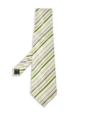 BOSS striped silk tie - Green
