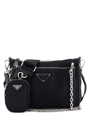 Prada Pre-Owned Double Pouch Convertible Tessuto Small crossbody bag - Black