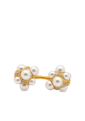Oscar de la Renta faux-pearl double ring - Gold