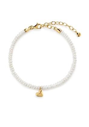 Monica Vinader Mini pearl heart bracelet - Gold