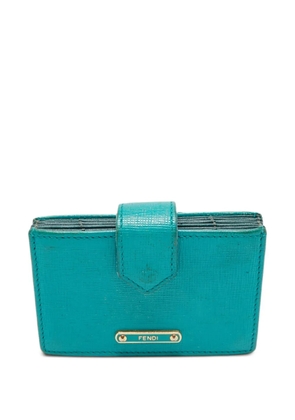 Fendi Pre-Owned textured leather card holder - Green