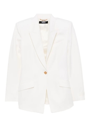 Versace wool single-breasted blazer - Neutrals