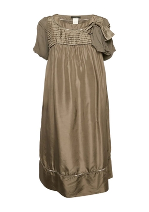 Weekend Max Mara pleated silk bow dress - Grey