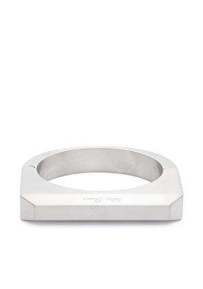 Rick Owens logo-engraved brushed bracelet - Silver