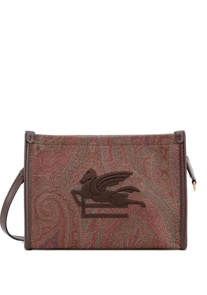 ETRO paisley-pattern logo-embroidered clutch bag