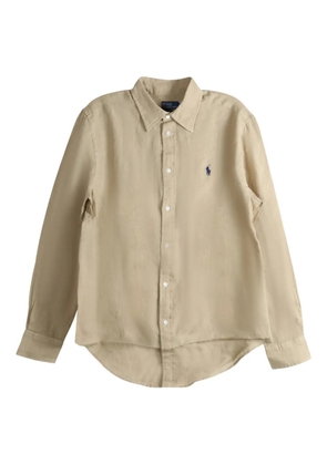Polo Ralph Lauren long-sleeve linen shirt - Neutrals