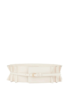 ZIMMERMANN ruffled leather belt - Neutrals