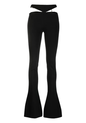 The Attico cut-out flared trousers - Black