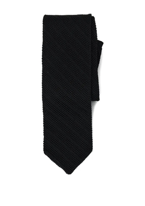 mfpen knitted silk tie - Black