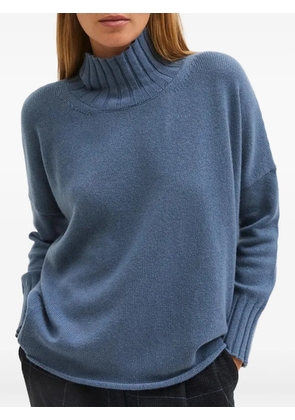 BIANCALANCIA roll-neck ribbed sweater - Blue